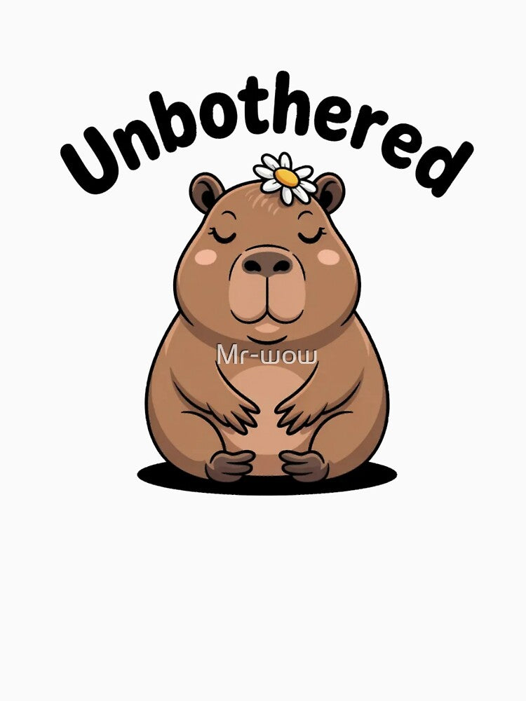 Unbothered Capybara - Funny Chill Animal Meme Art by Mr-wow