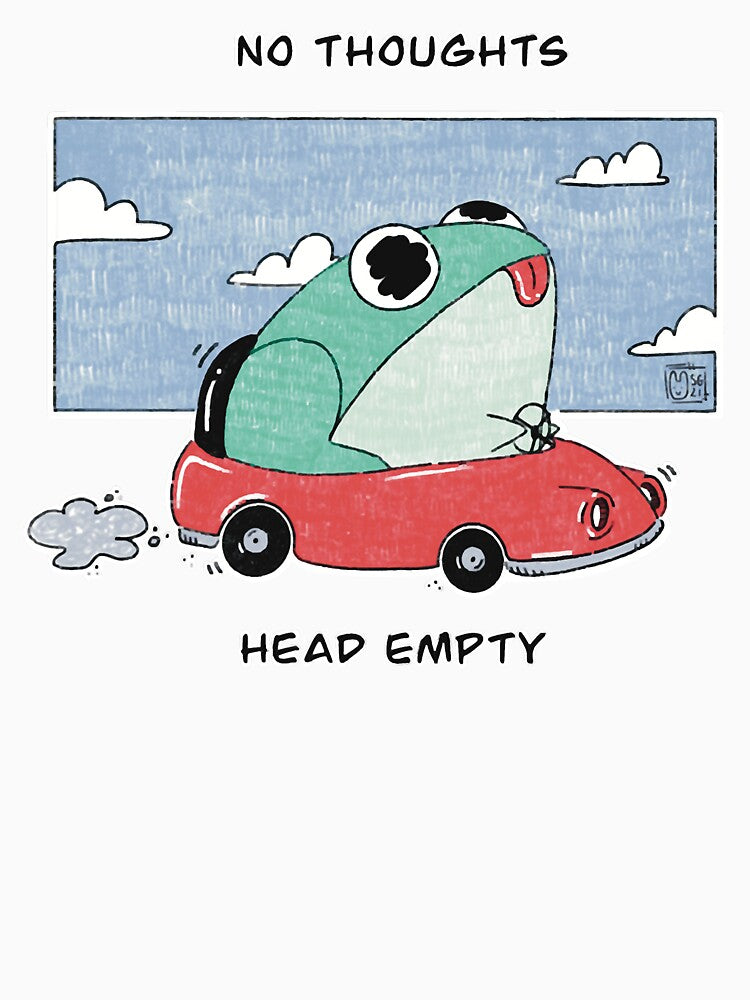 Frog In Car (No Thoughts Head Empty) by LavernHolland