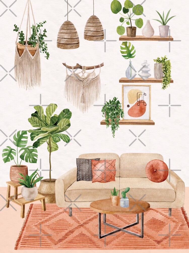 Bohemian Style House Plants by Nature Hues