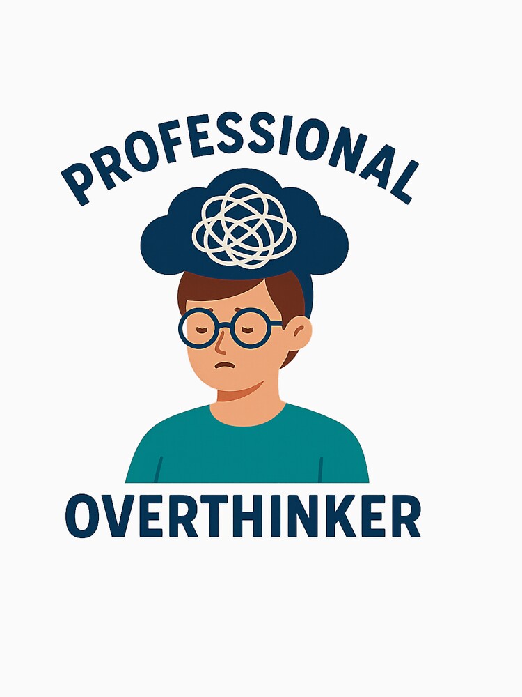 Professional Overthinker - Funny Anxiety & Introvert T-Shirt by DJCApparel