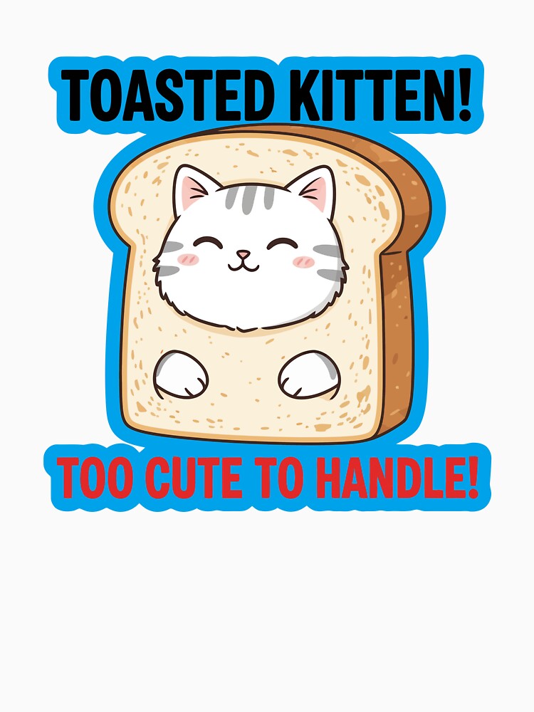 Toasted Kitten Adorable Kawaii Cat in Bread Slice by mseopr