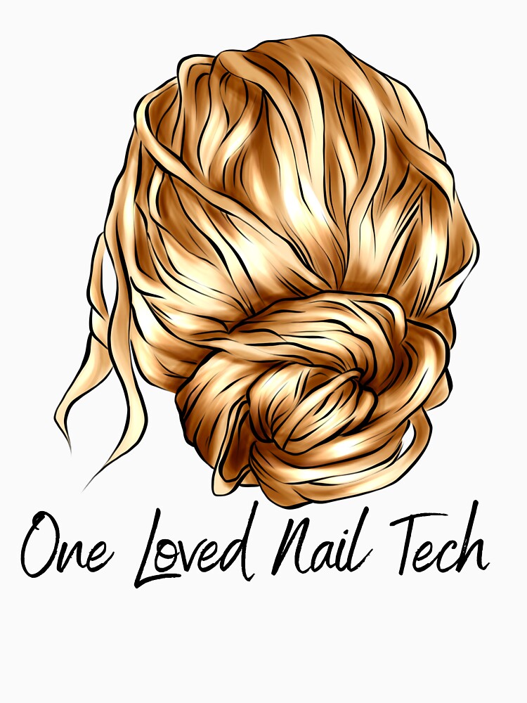 One Loved Nail Tech Messy Bun Nail Boss Valentine by Daoud9