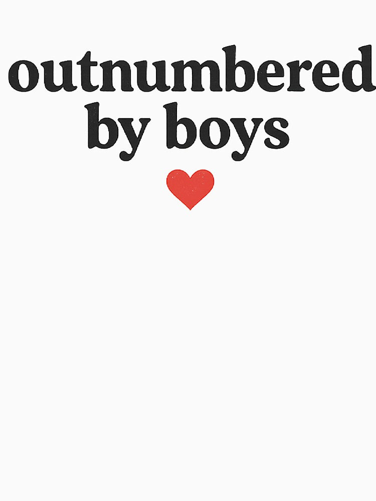 Outnumbered By Boys Funny Boy Mom Motherhood Design by MAHverse