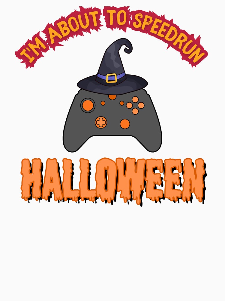 I'm About to Speedrun Halloween – Spooky Gamer Controller Art by PHRASEandSTYLE