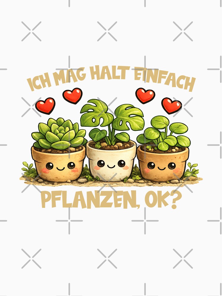 Plant Comic Motif With Heart And Funny Saying by sbachstroem