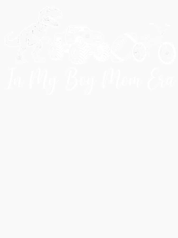 In My Boy Mom Era Funny Football Monster Truck Dino Art by VGAfanatic