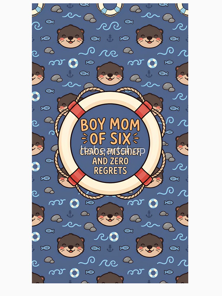 Boy Mom of 6 Cute Otter Pattern by Itsheartshop