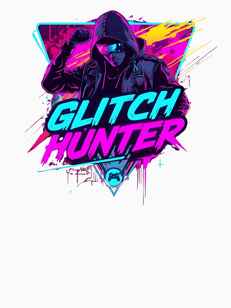 Glitch Hunter Neon Gamer Design – Cyberpunk Speedrunning Aesthetic by PHRASEandSTYLE