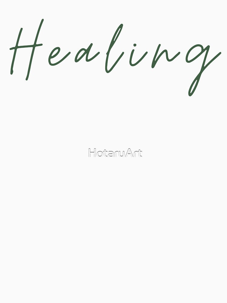 Healing Hoodie – Mindful Aesthetic Word Art Aesthetic merch by HotaruArt