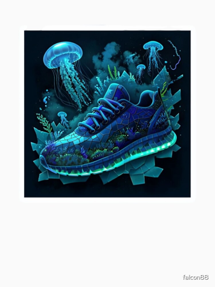 Abyss Bloom – Bioluminescent Sneaker Sticker Premium Cool Reloaded Trendy Best Gift by Imaginarium of Chaos falcon88