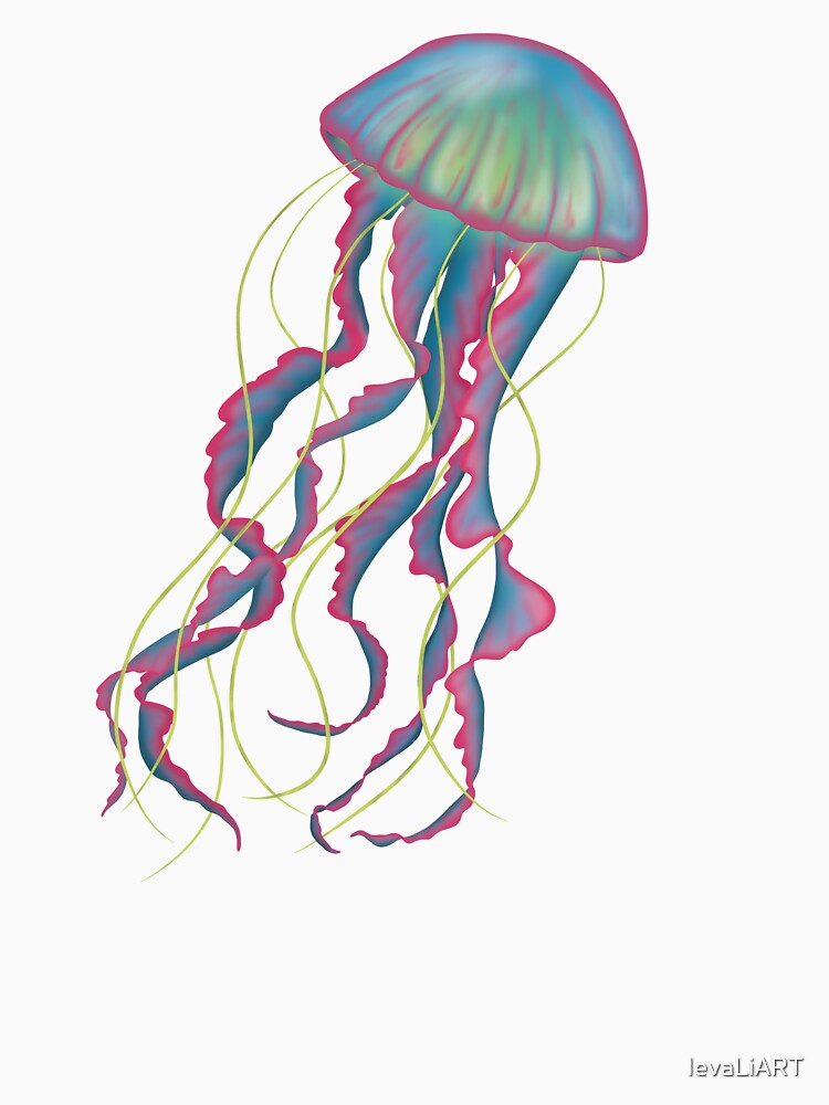 Amazing glowing jellyfish by IevaLiART