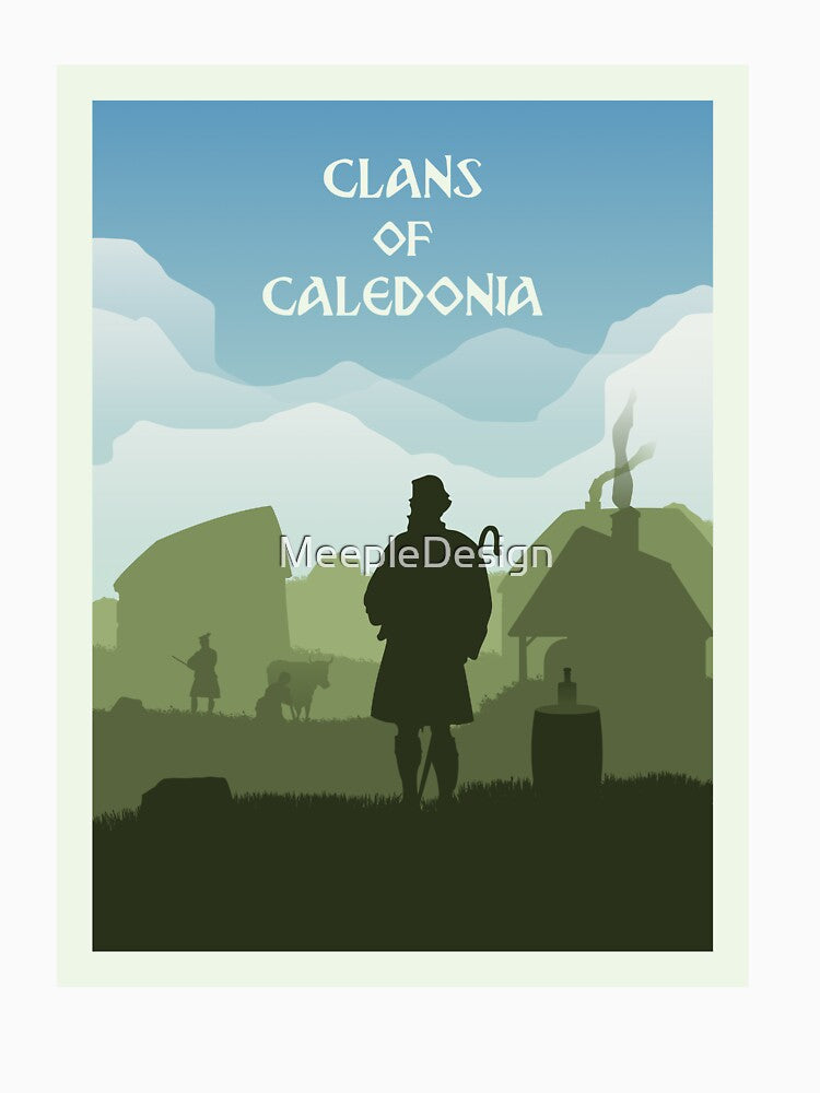 Clans of Caledonia - Board Games - Minimalist Travel Poster Style - Board Game Art by MeepleDesign