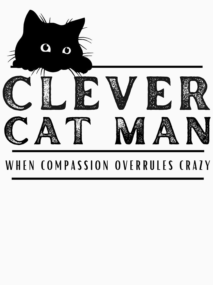 Clever Cat Man (not crazy) - Cat on the Left by DPingBirdie