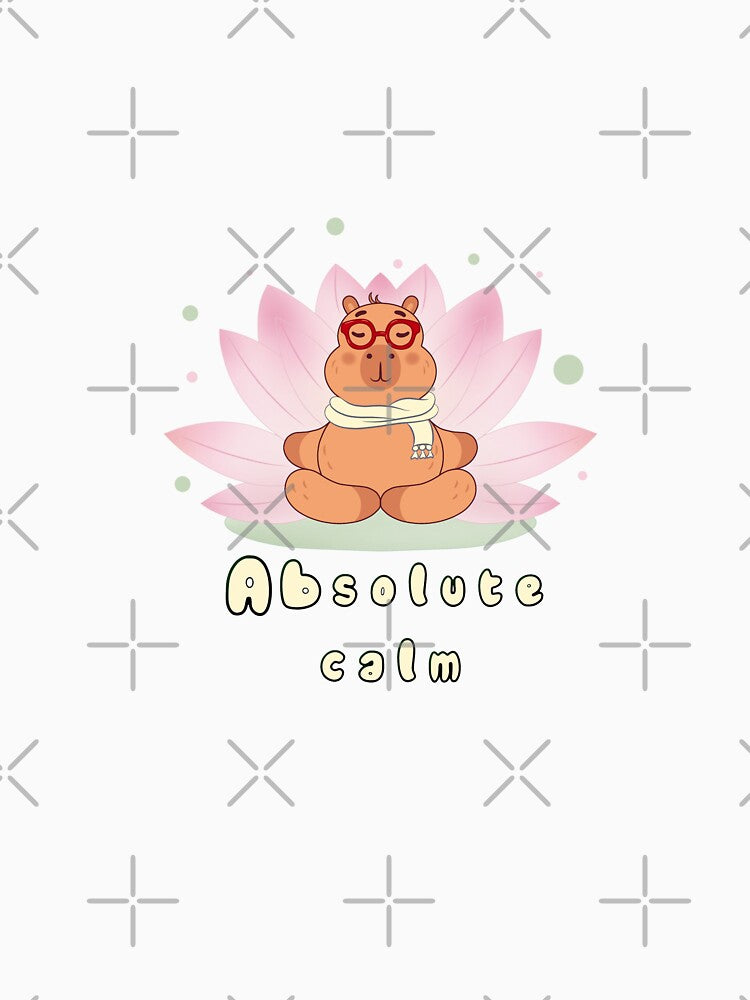"Capybara meditates calmly, mastering absolute peace and harmony." by Kalamkas