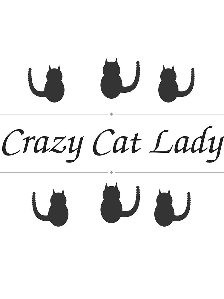 Crazy Cat Lady Gift - Cute Cat Silhouette for Cat Lovers by UrbanPrintVibes