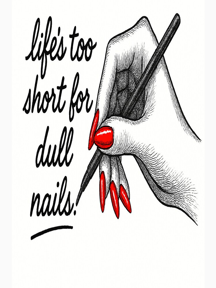 Life’s Too Short for Dull Nails – Bold Red Manicure Art by Gazmerch
