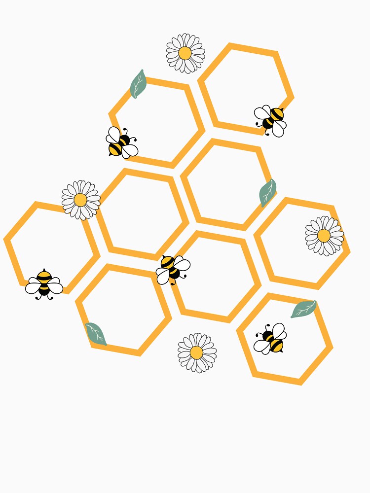 Bee Happy: Hexagons, Daisies, and Buzz by HexaDaisy