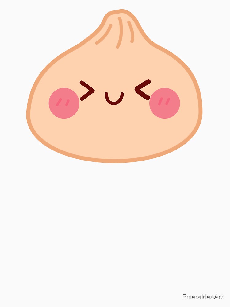 Orange yellow squishy Dumpling – Cute Kawaii Food Character Design by EmeraldeaArt