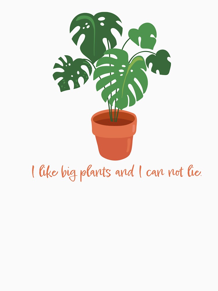 I Like Big Plants and I Can Not Lie | Plant Mom | Orange | Monstera | House Plants | Plants | Plant Lady | Plant Lover | Gardener | Gardening | Plant on a Stool by ShoniwDesigns