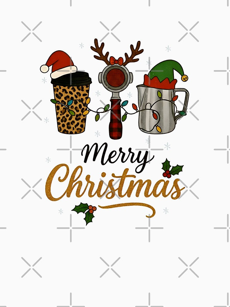 Christmas Coffee Barista Art – Cute Festive Espresso Holiday Design by Imaginationbeyond
