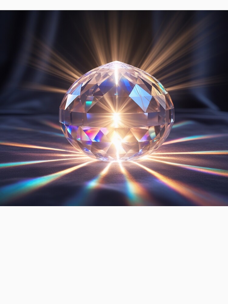 Radiant Crystal Sphere – Prism Light Refraction Art by Cristhian Almanza