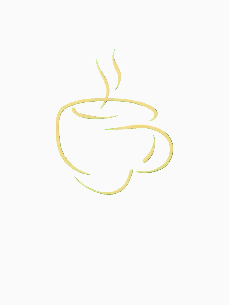 Steaming Coffee Cup Line Art by SunkenCost