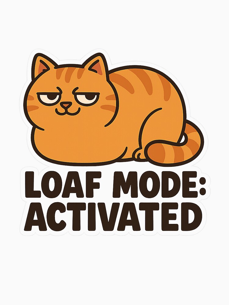 Loaf Mode Activated – Smug Cat Meme Sticker by Tripconic