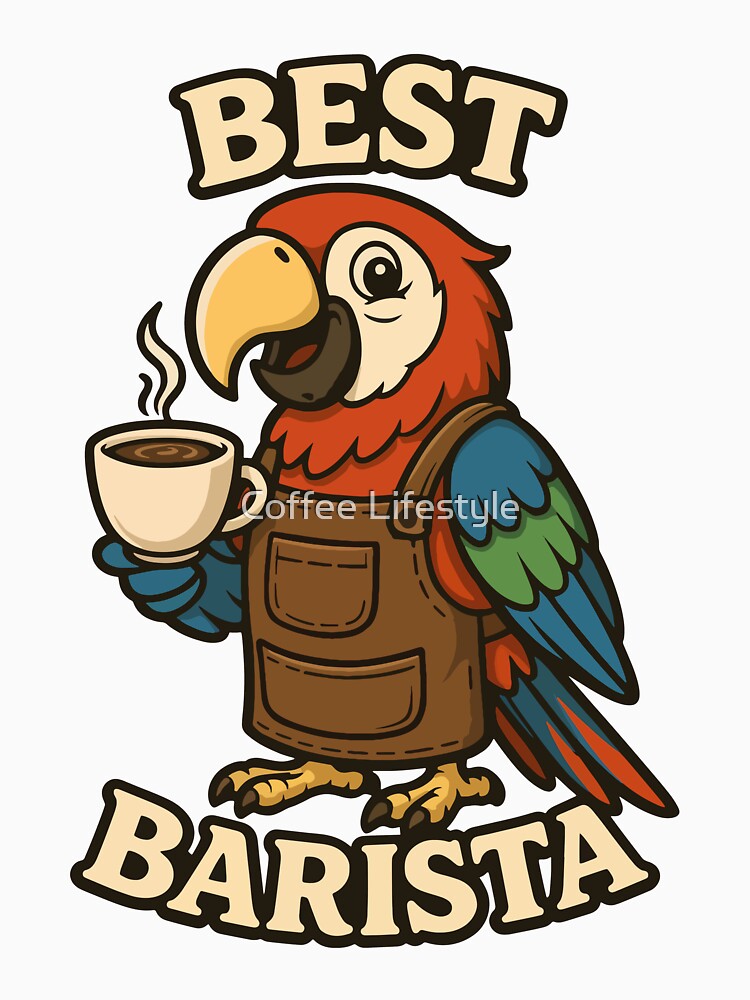 Best Barista – Parrot Design for Cheerful and Social Coffee Lovers by Coffee Lifestyle