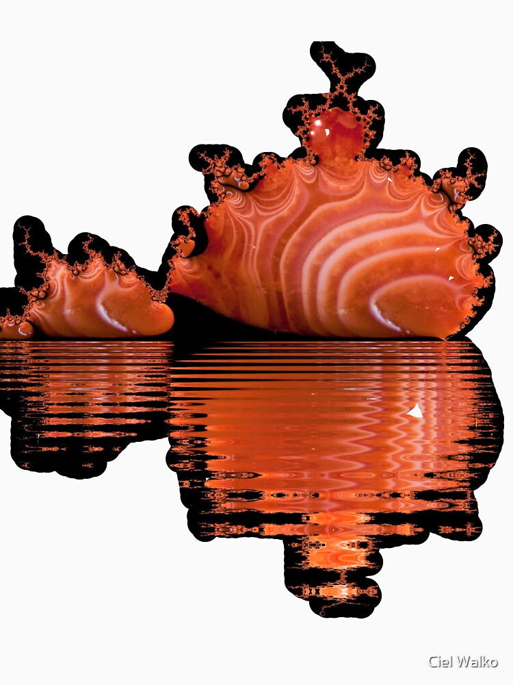 Red Agate Fractal Lake by Ciel Walko