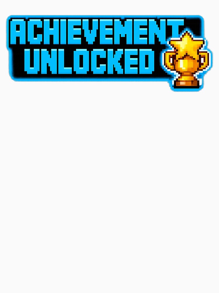 Achievement Unlocked - Retro Gaming T-Shirt Design by PixelThumbPrint