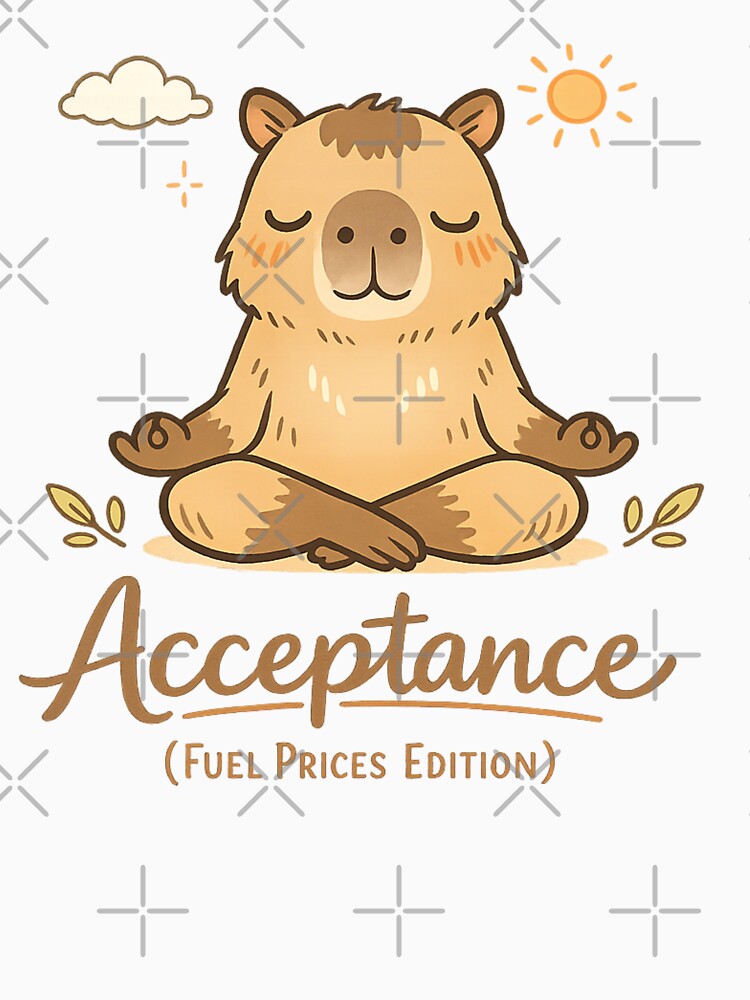 Cute Meditating Capybara - Calm Acceptance Meme | Cozy Aesthetic Animal Art by PopCulturePixel