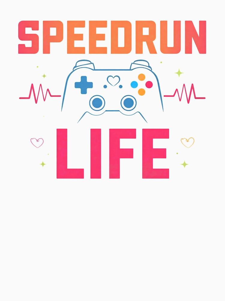 Speedrun Life Neon Gamer Controller Art by PHRASEandSTYLE