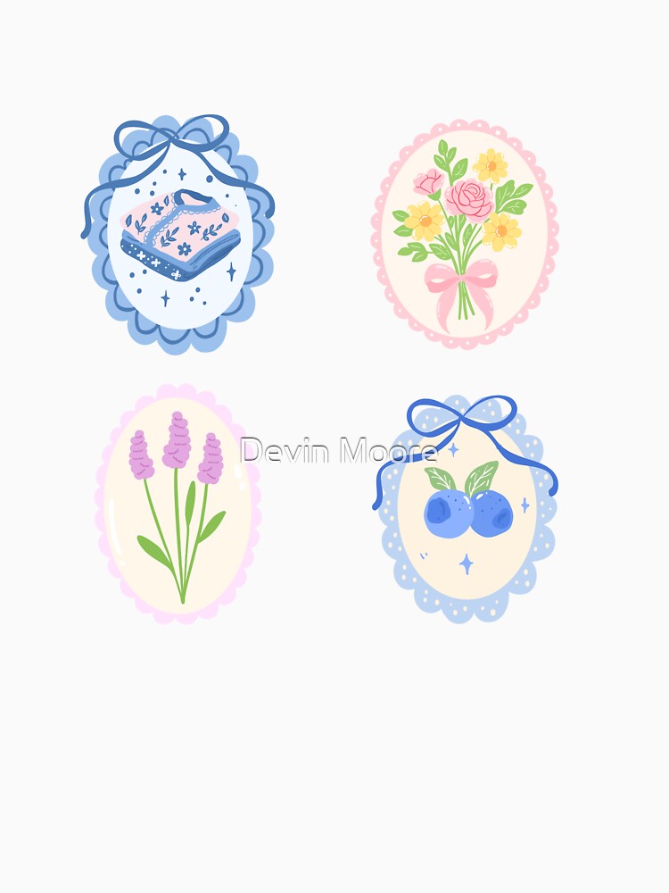 Petals, Knits, and Berries Sticker Set by Devin Moore