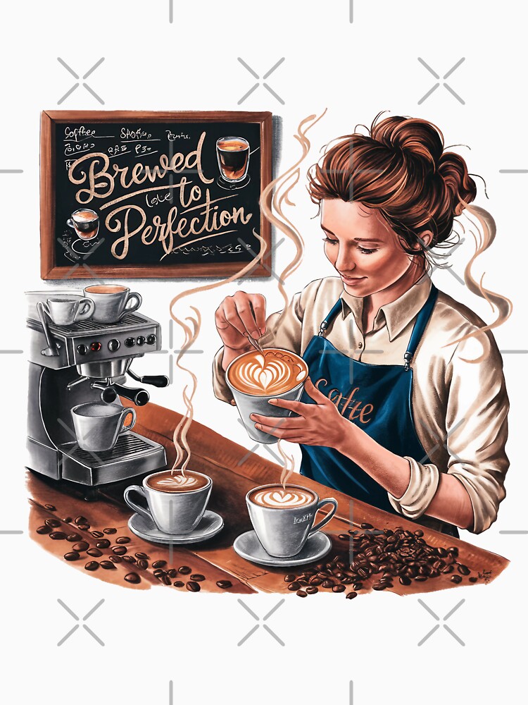 Brewed to Perfection: Barista Crafting Latte Art by behnay