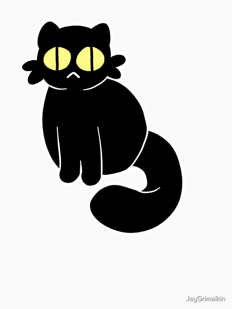 Black cat void sticker by JayGrimalkin