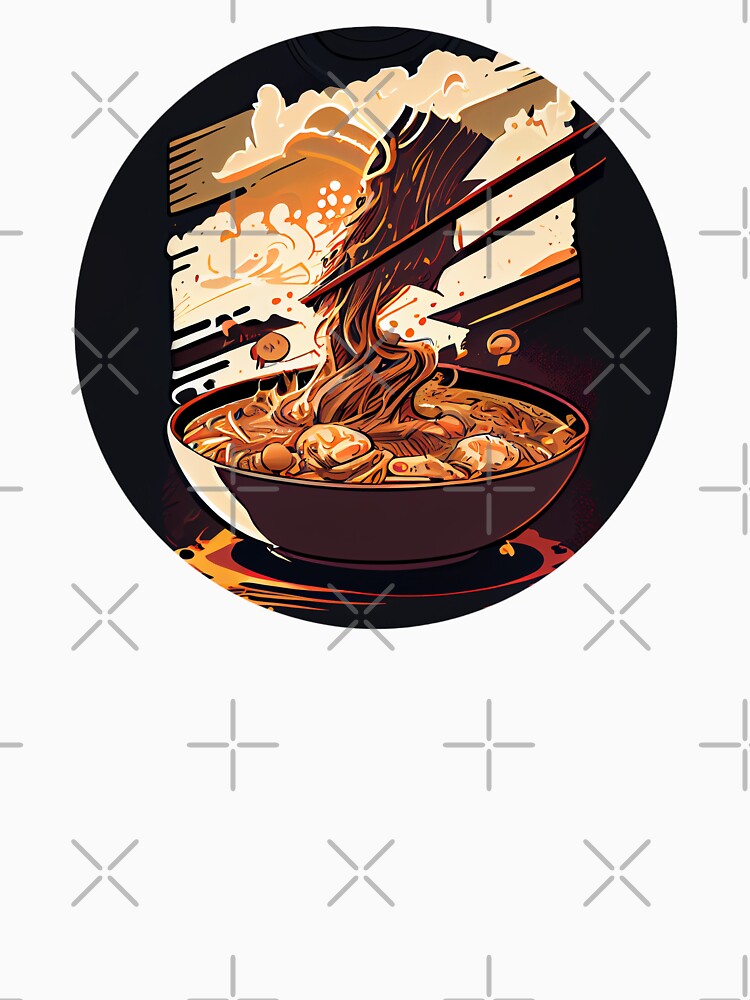 Spicy Ramen Foodie Bowl Minimalist by mcmtdesigns
