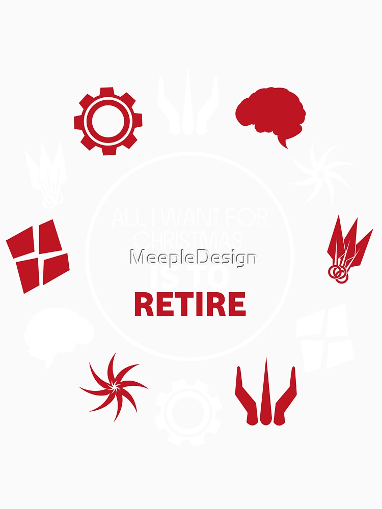 All I Want For Christmas Is To Retire - Board Games Design - Board Game Art by MeepleDesign