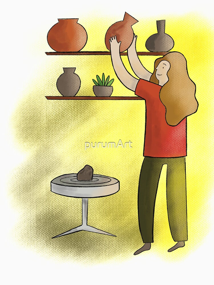 Woman ceramics artist by purumArt