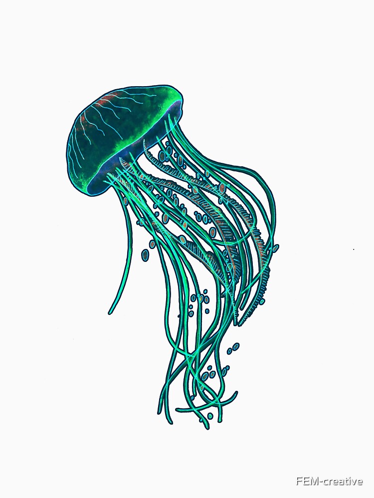 Neon Green Jellyfish Tendrills by FEM-creative