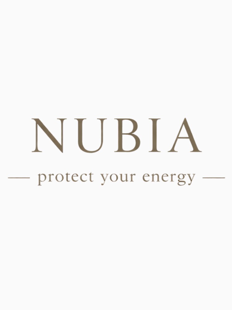 NUBIA Protect Your Energy Minimalist Logo Black Aesthetic by Low Battery Society
