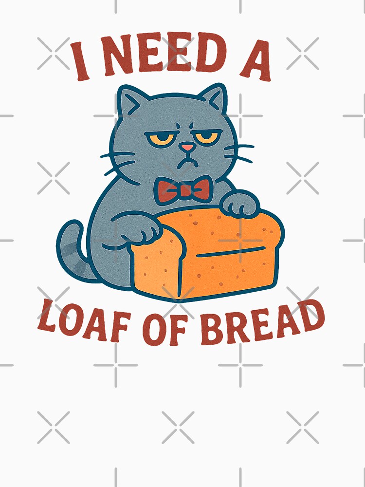 Grumpy Cat Needs Bread – Funny Loaf Quote Design by FriskySloths