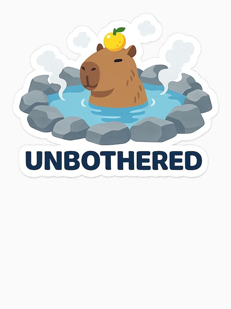 "Unbothered" Chill Capybara in Hot Spring Onsen by RiotKida