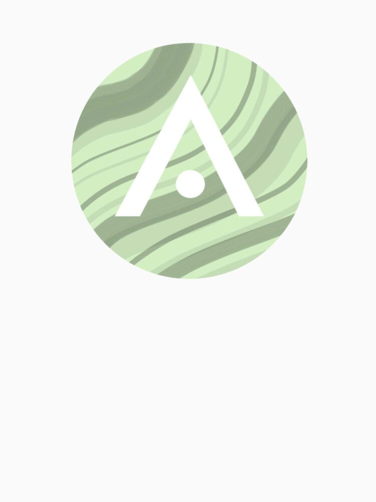 Sage Green Stripes Aveda Logo by Dalaura