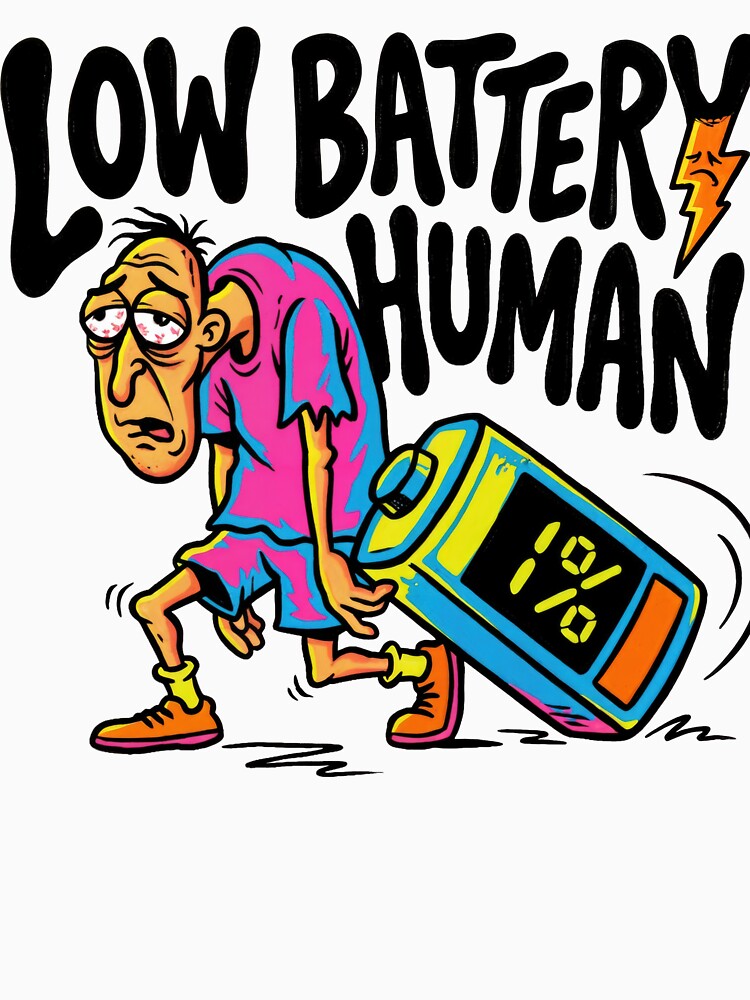 Low Battery Human - Social Energy Meme by artofbelletz