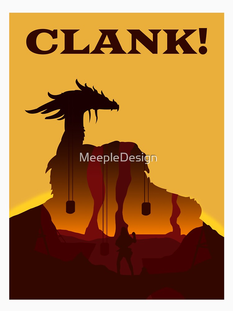 Clank! - Minimalist Silhouette Poster Style - Board Game Art by MeepleDesign