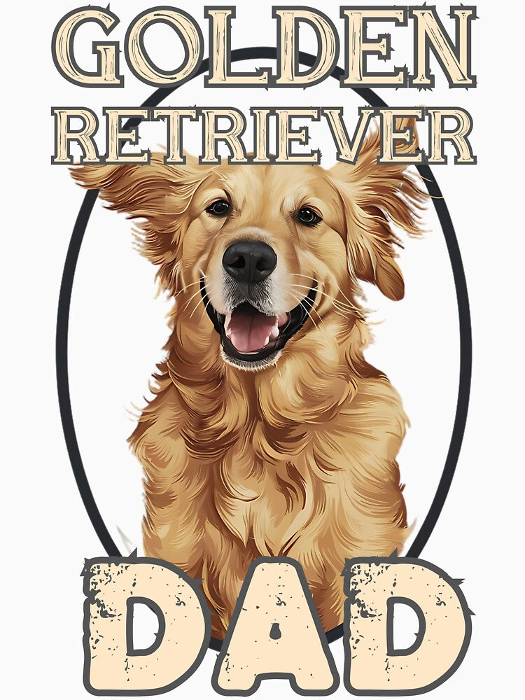 GOLDEN RETRIEVER DAD happy dog parent design by Jt41