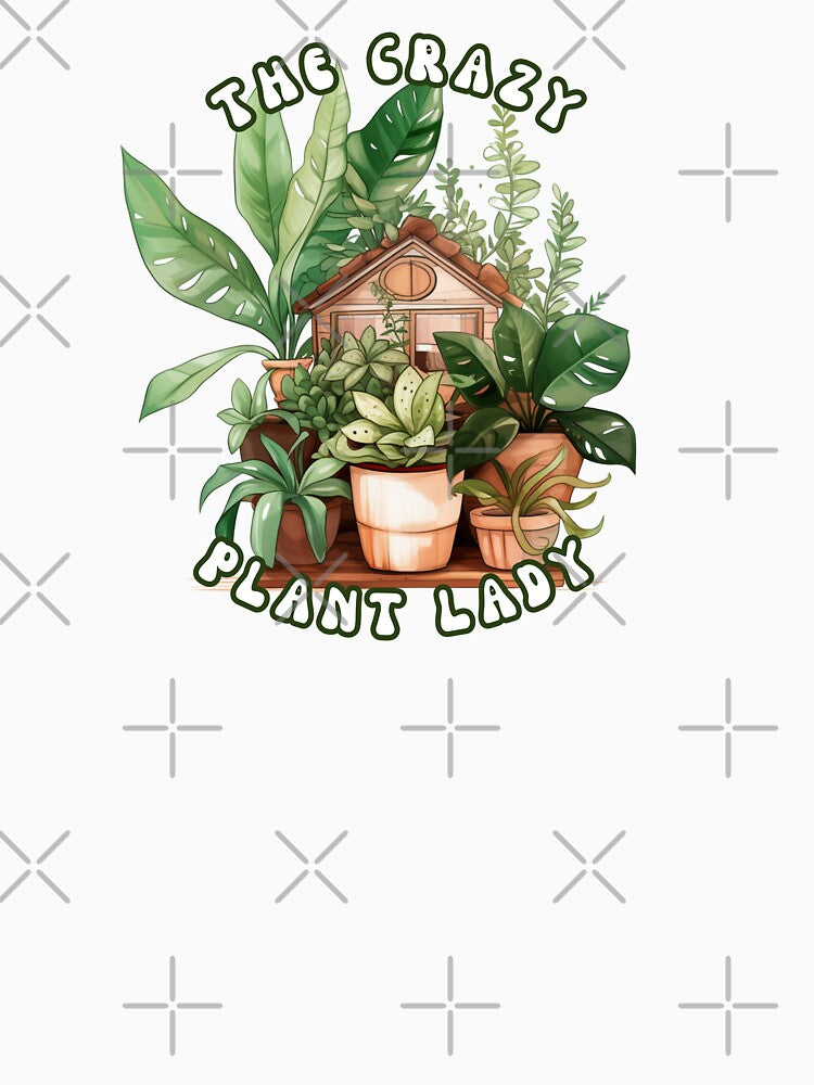 The Crazy Plant Lady T-Shirt | Earthy Boho Houseplant Tee by JT Digital