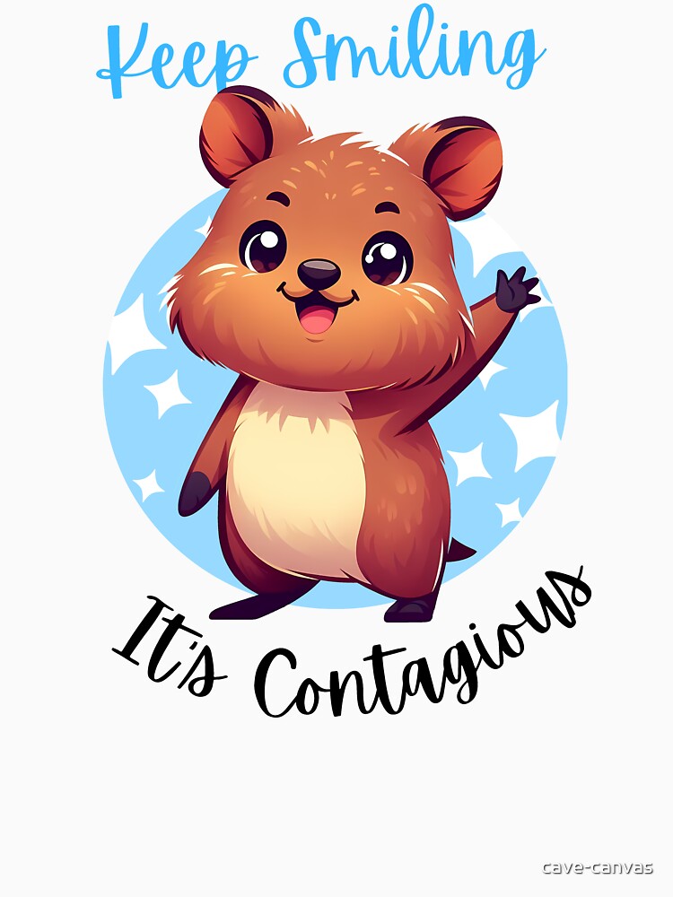 Keep Smiling Quokka - Cute and Cheerful Animal Art by cave-canvas