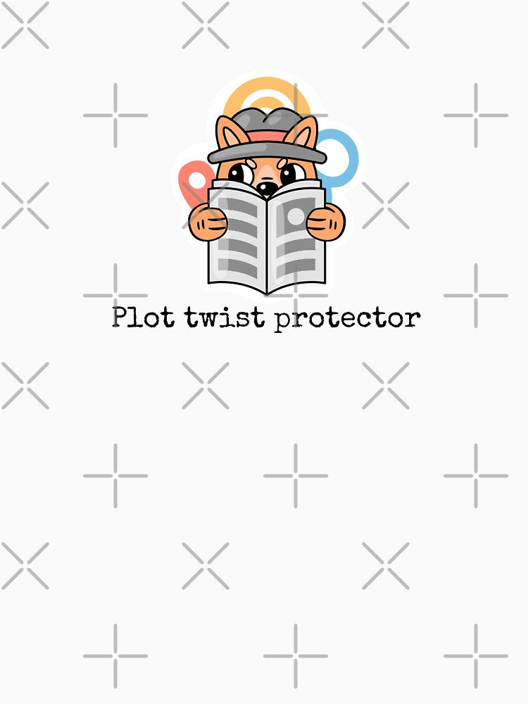 Dog Detective Reading Newspaper – "Plot Twist Protector" Book Lover by holaitssher