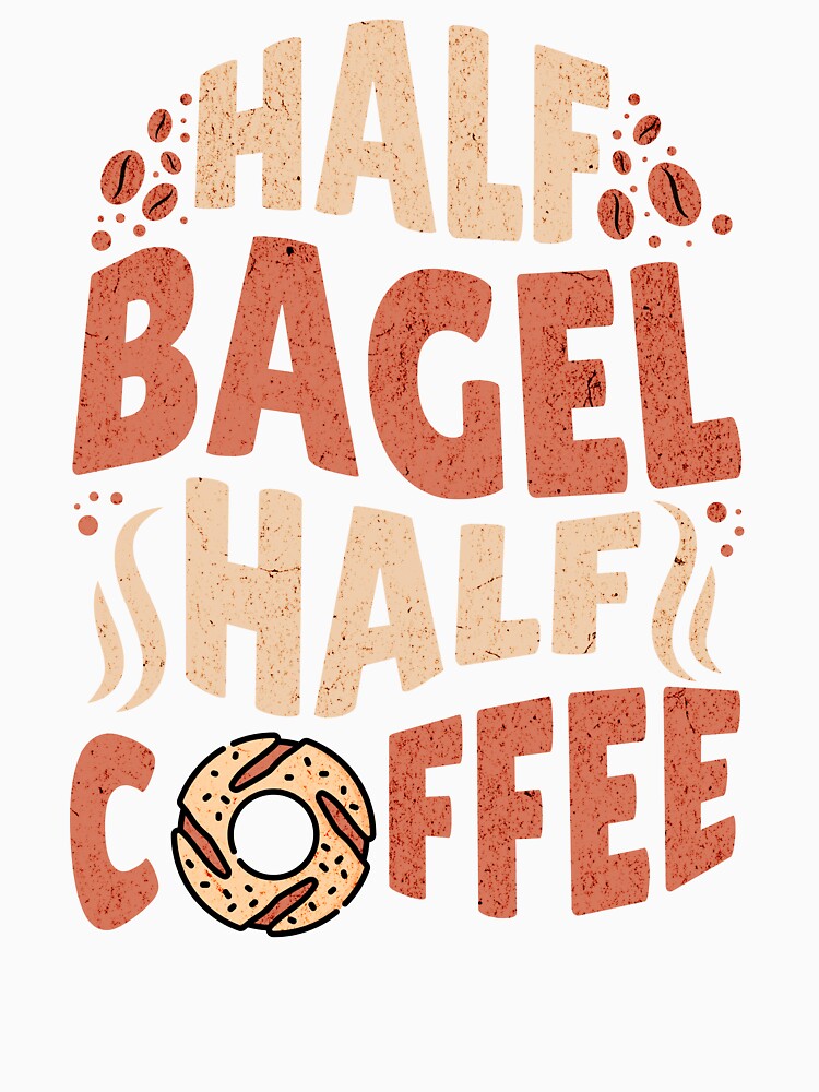 Half Coffee Half Bagel Breakfast Lovers by knittybynatured
